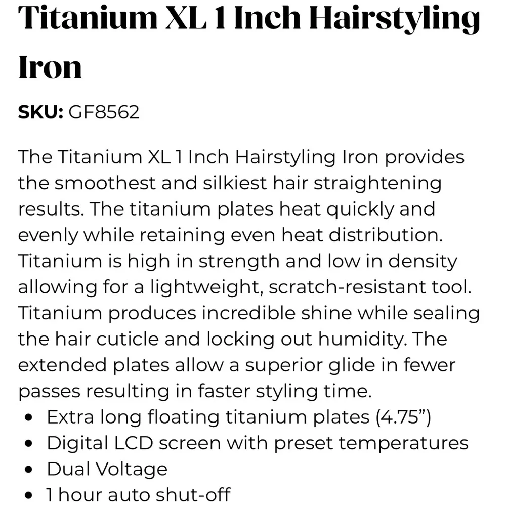 CHI Titanium XL Hair Styling Iron - Black